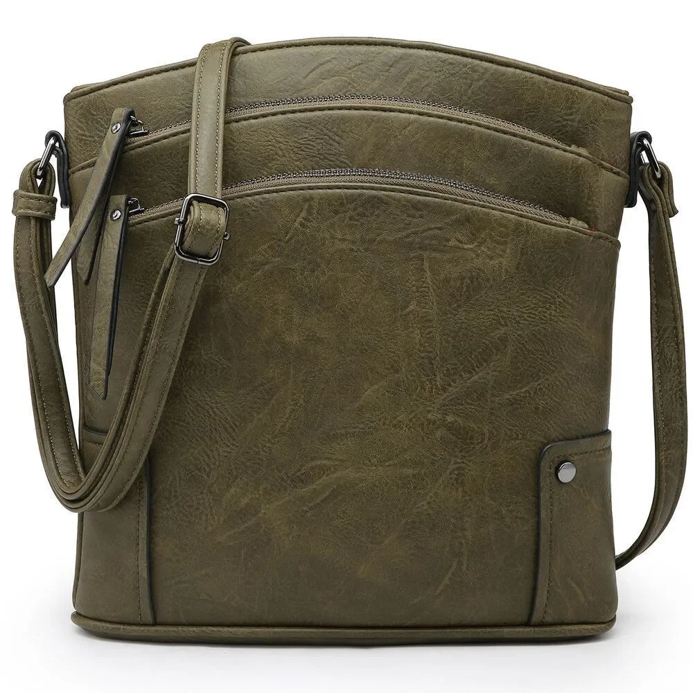 Dasein All-In-One Crossbody Anti-Theft Classic Messenger Bag , Green, One Size